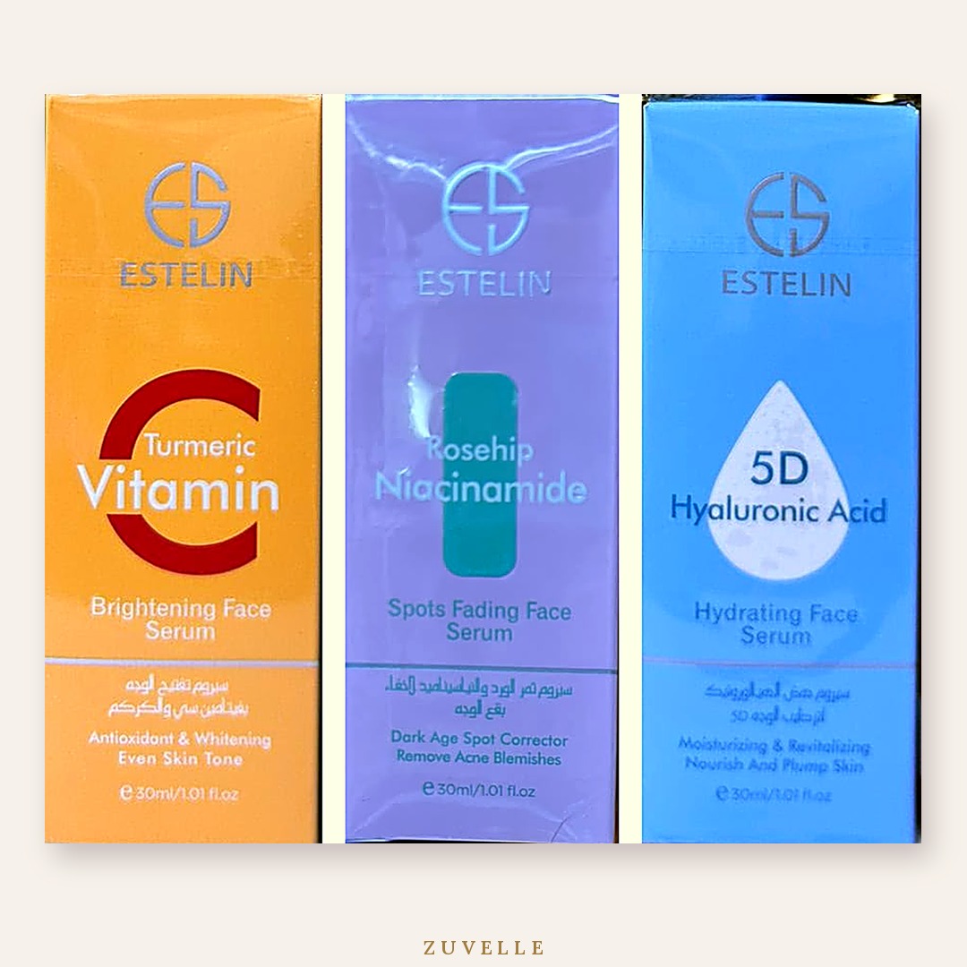 Glow Trio – Vitamin C + Niacinamide + Hyaluronic Serums