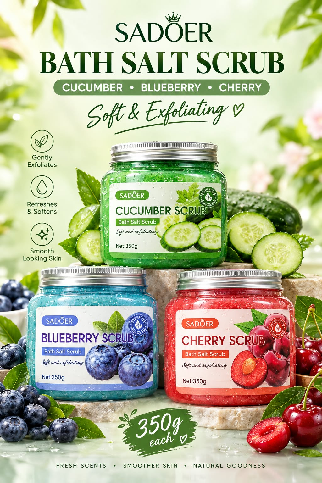 SADOER Bath Salt Scrub