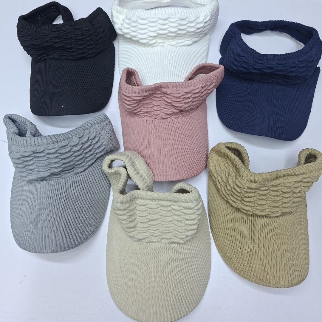 Wave Knit Visor Half Cap